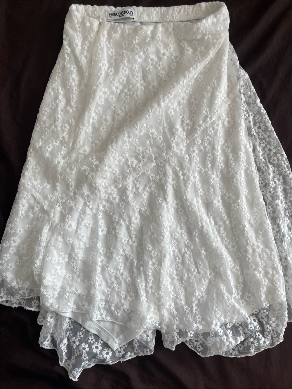 Princess Polly White Lace Halter Crop & A-Line Skirt Set - Picture 3 of 4